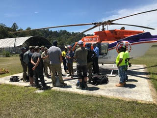 Production safety support during helicopter operations