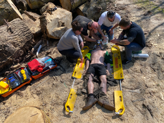 Advanced first response emergency care training scenario