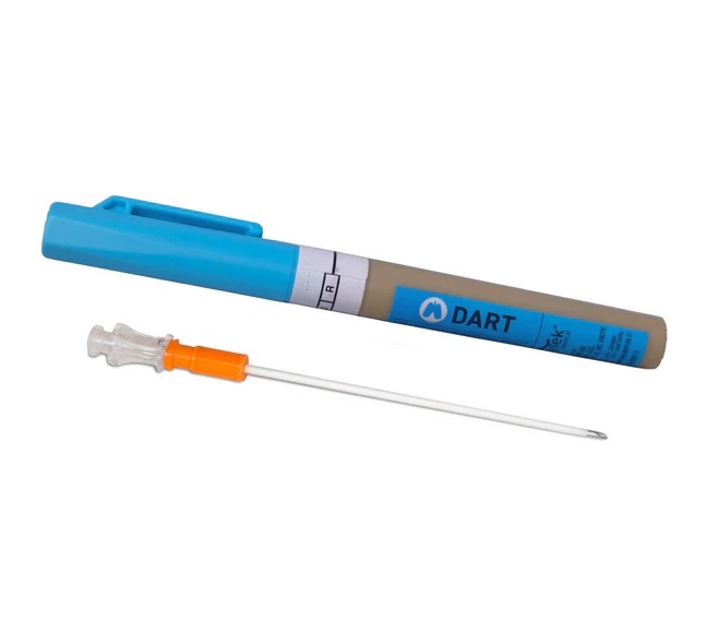 Dart chest decompression needle